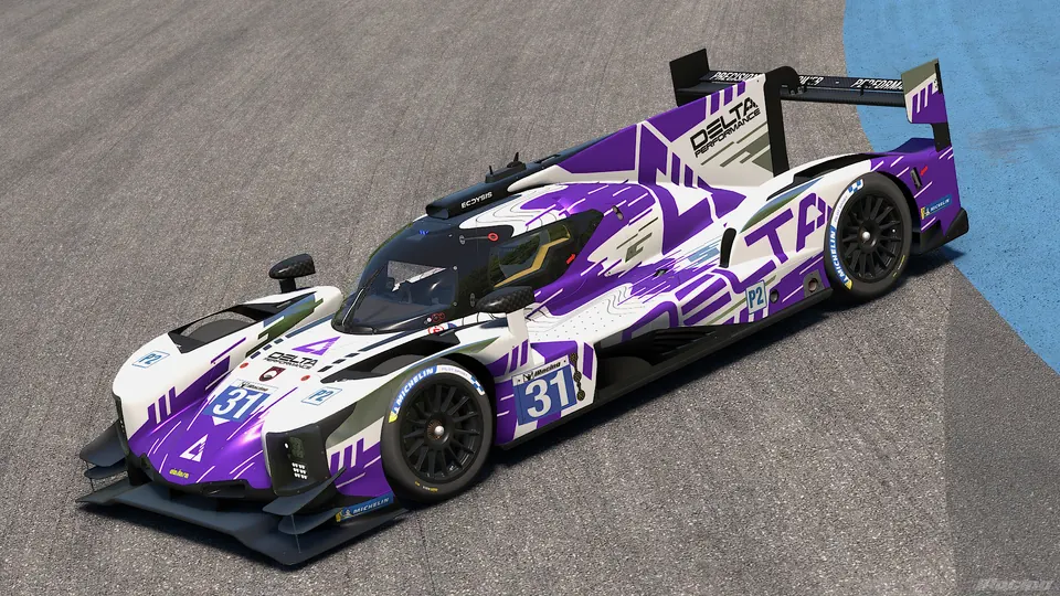 LMP2 #31 front three-quarter view